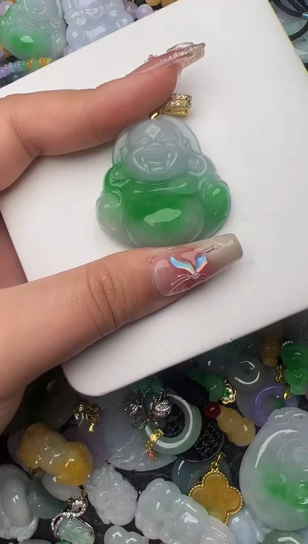 翡翠未镶嵌颈饰天然缅甸翡翠吊坠