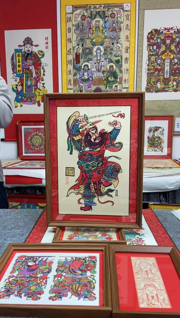 钟馗精裱装A3框手工制作精品