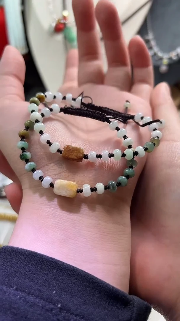 【闪购商品】翡翠手绳未镶嵌富福福桶珠手绳（多样性发一件）