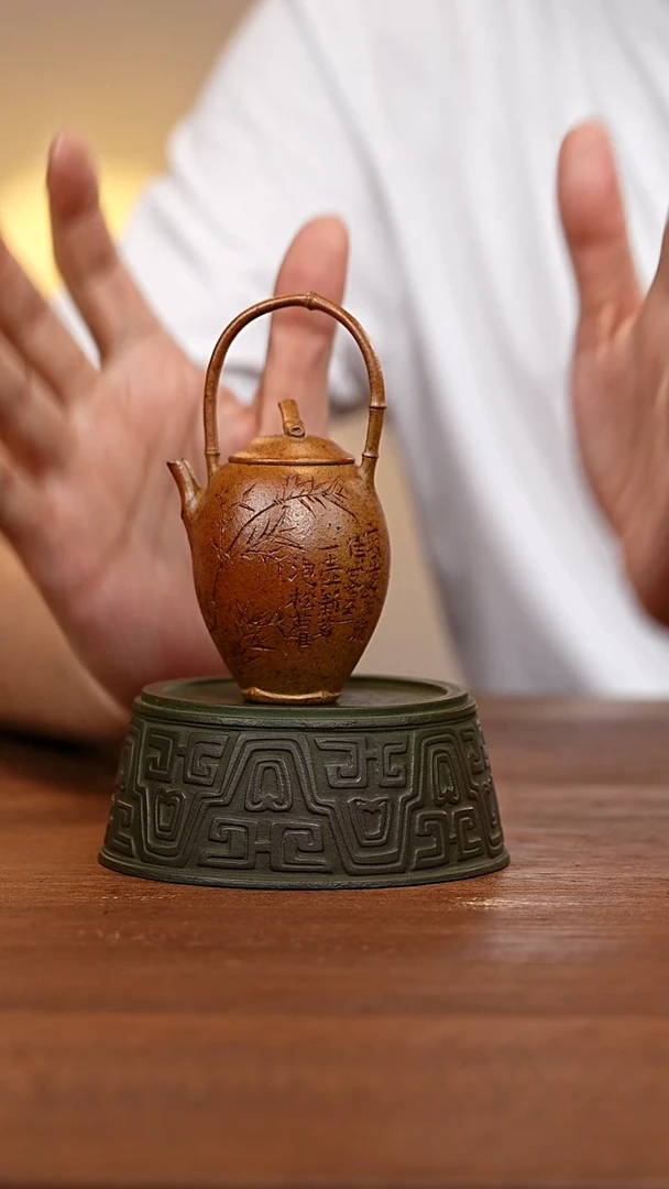 茶壶紫砂松筠提梁