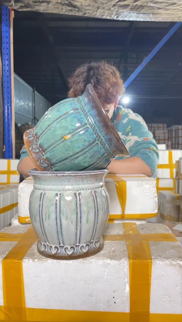 紫砂花盆宜兴紫砂粗陶花盆19.8/3