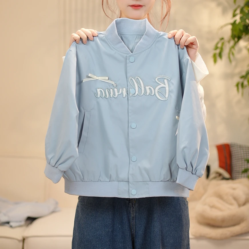女童外套春装2025新款洋气洋气女孩连帽卫衣童装上衣春装Q62293