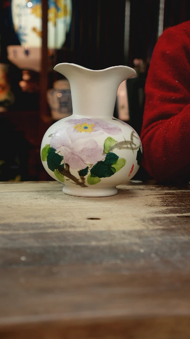 【闪购商品】瓷片景德镇纯手工釉下彩精品花瓶