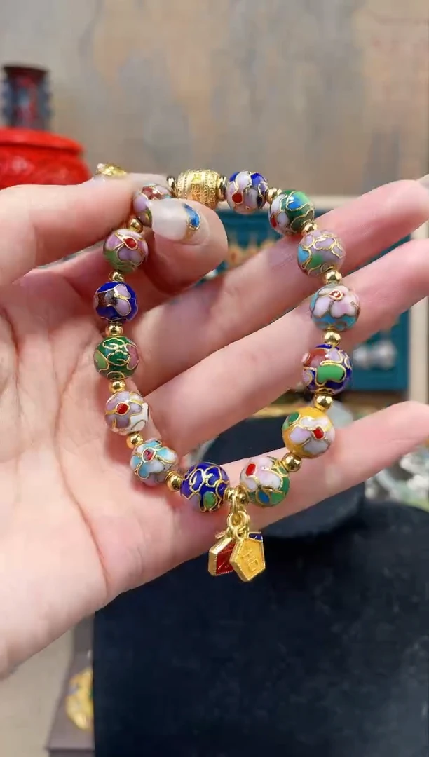 非遗景泰蓝手串1.0多宝色  四条