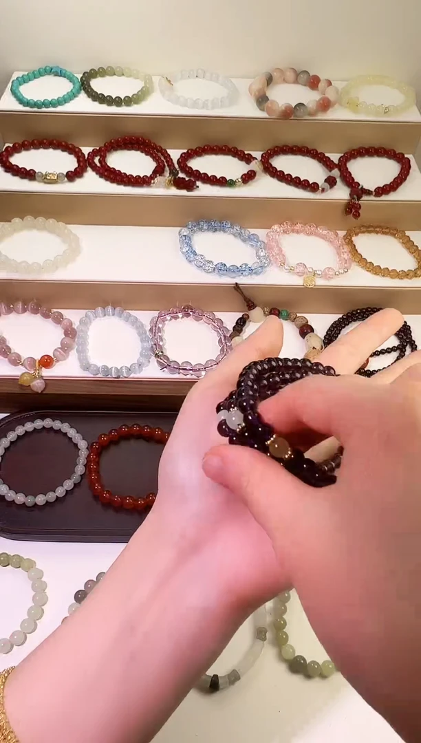 【闪购商品】石英质玉手串未镶嵌紫水多圈手串