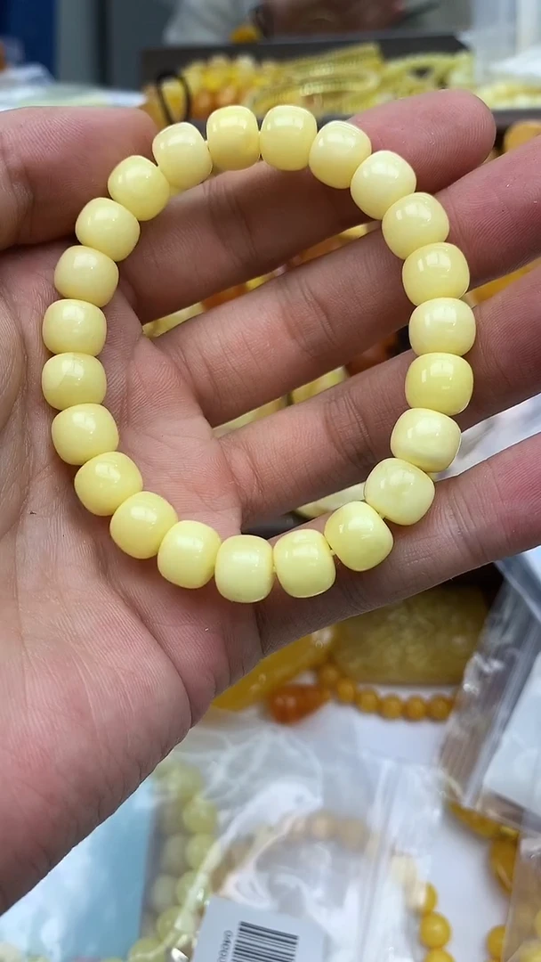 裸石蜜蜡未镶嵌手串卡9