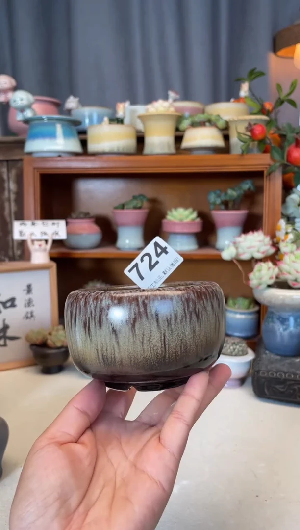 瓷片724知木小芳花盆
