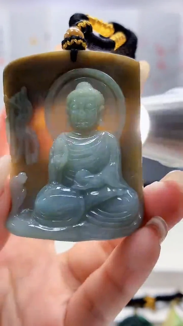 未镶嵌定制翡翠5060lr-毛货挂件48