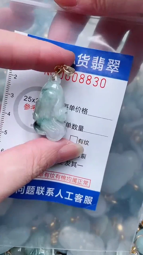 翡翠未镶嵌吊坠(不含链)1