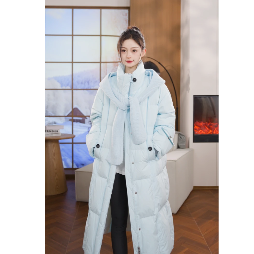 【雪中飞25年新款】高充绒时尚泡芙长款羽绒服高级感冬季外套女款