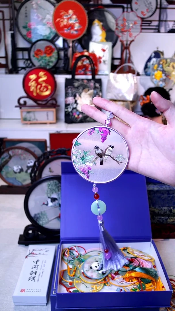 织绣织绣精品苏绣双面