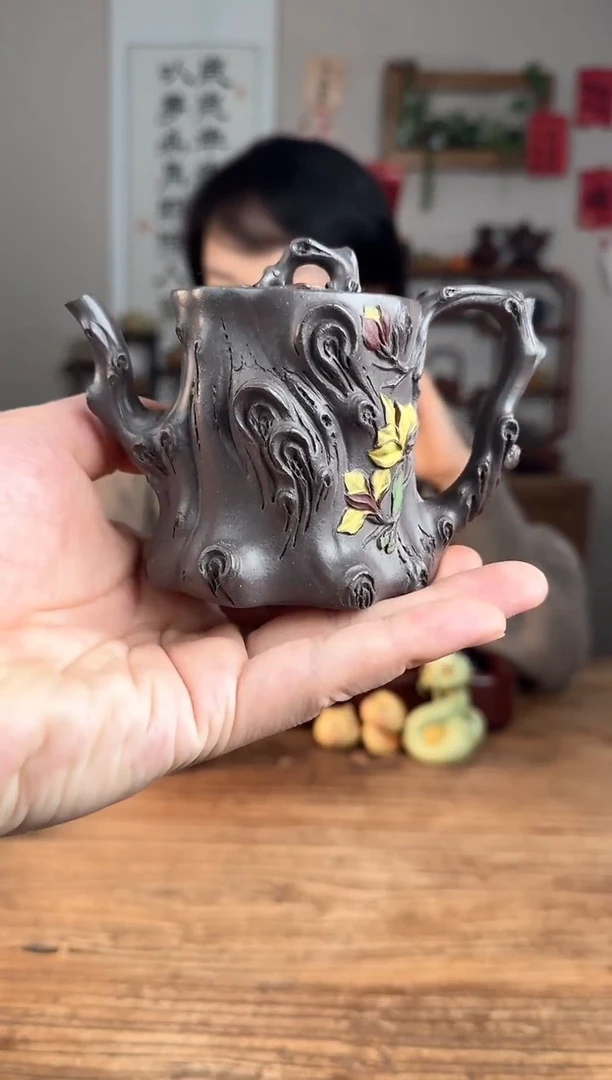 【闪购商品】紫砂茶壶玉兰桩    天青