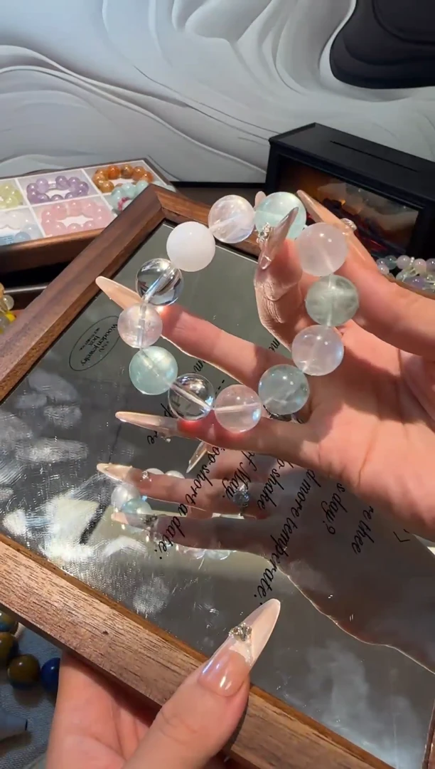 未镶嵌手串水晶薄荷绿