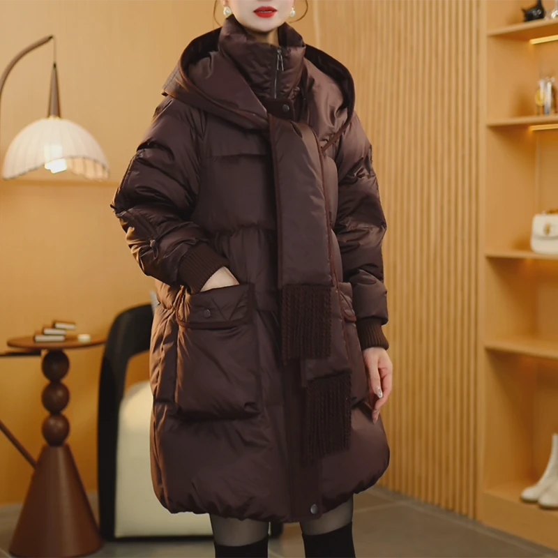 Y24732冬季新款优雅时尚百搭气质显瘦减龄休闲鸭绒羽绒服