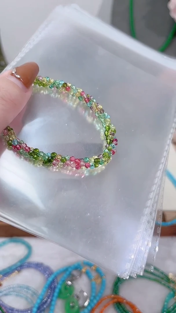 银S925镶嵌手链尖晶石彩麻花19.9