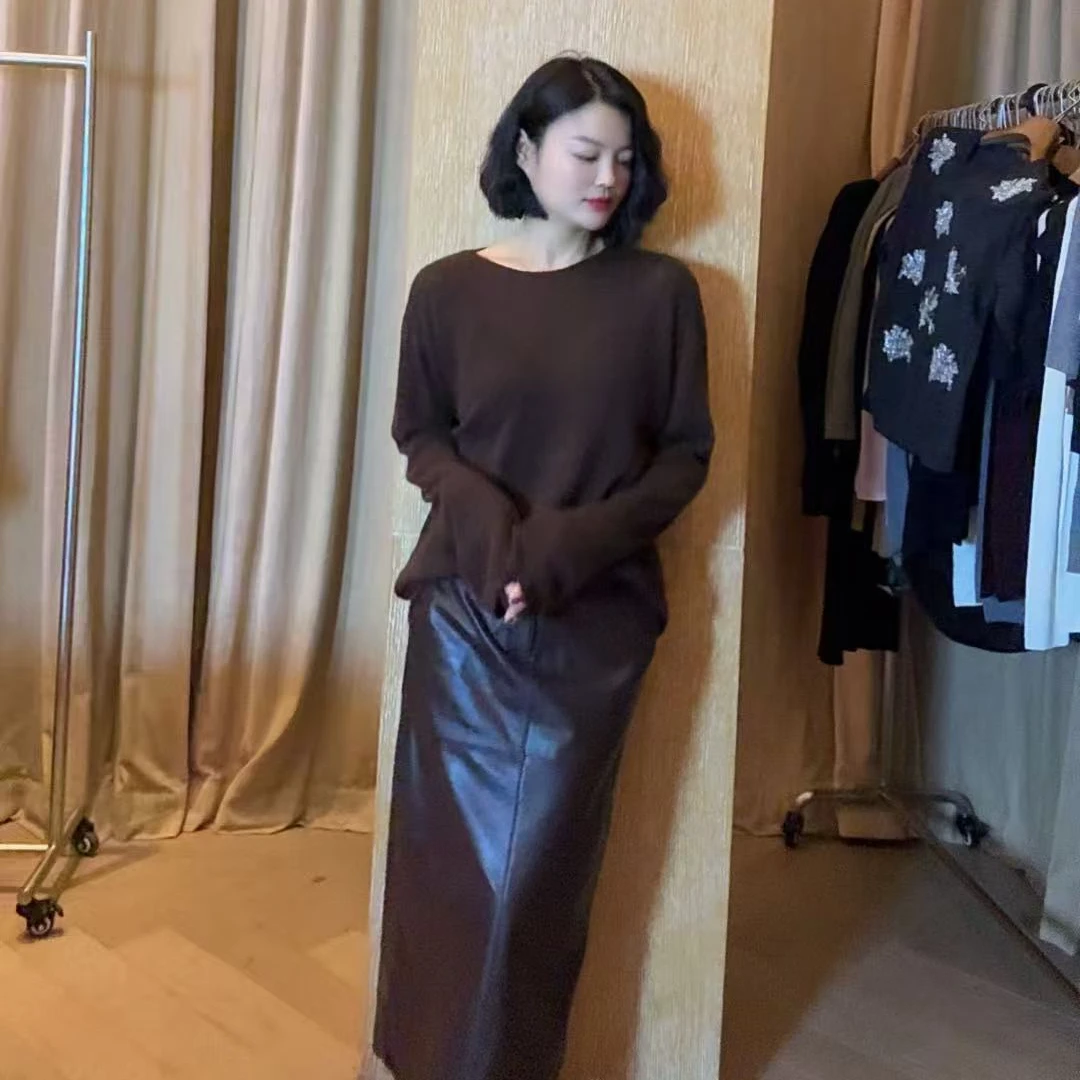 TANTAN 显瘦气质宽松圆领秋冬羊毛衫ZX 2592