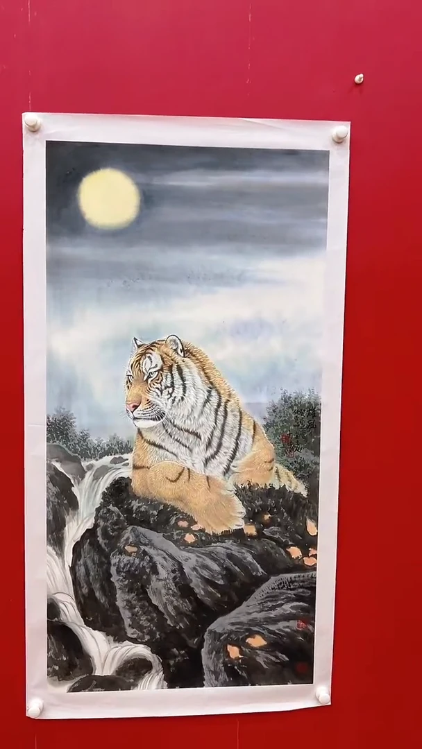 国画冯大Z-8P-工笔老虎