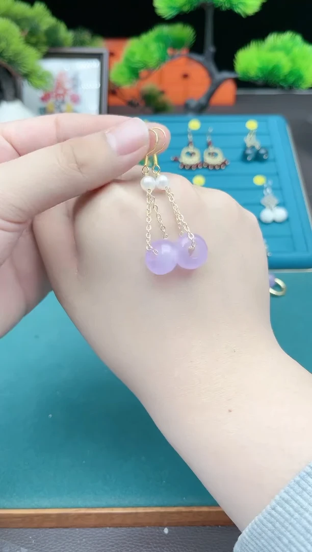 【闪购商品】玛瑙/玉髓耳钉银S925镶嵌715000