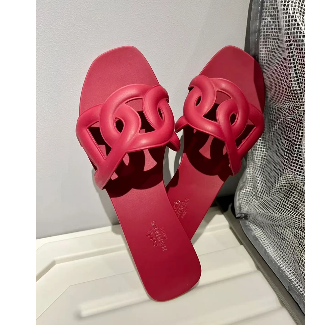 99新 Hermes/爱马仕 双双臻选/vv02087/爱马仕猪鼻子拖鞋/36码