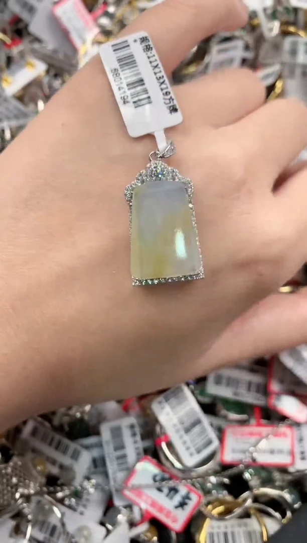 银S925镶嵌戒指翡翠101010---7