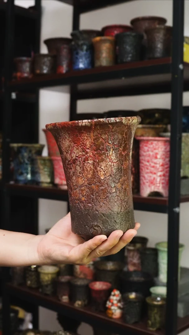 【闪购商品】陶 泰国手工花盆   一物一拍 0012