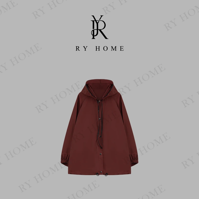 【容雨RYHOME】羊皮插肩袖风衣外套243W1866