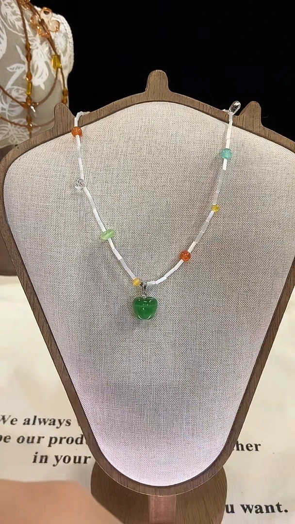 项链钛钢淡水珍珠663