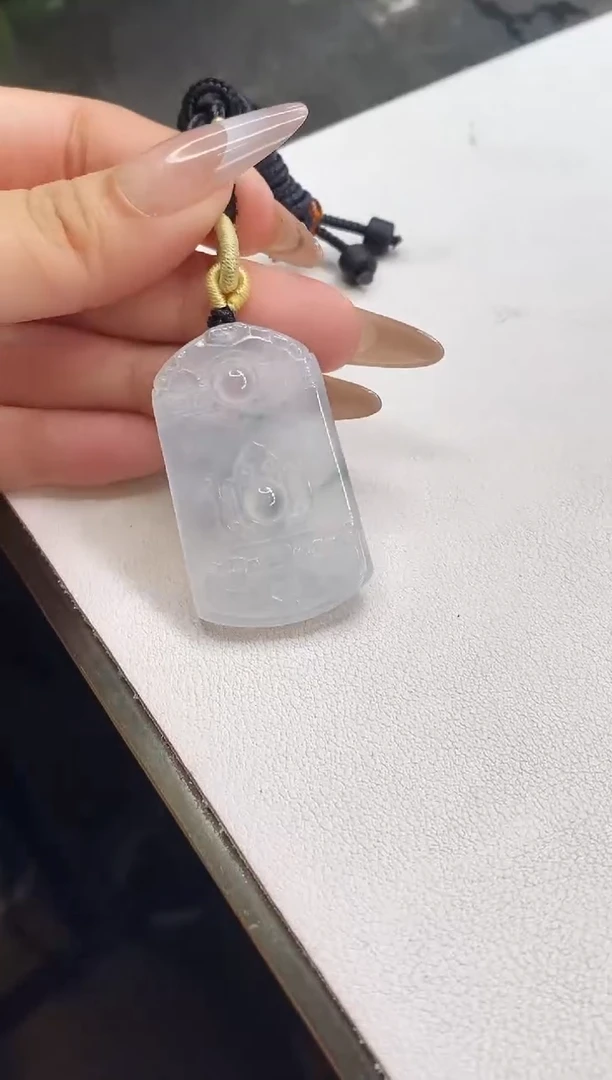 【闪购商品】翡翠颈饰未镶嵌仿古无事牌