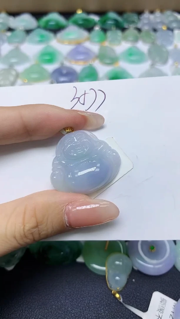翡翠18K金镶嵌颈饰天然缅甸翡翠A货