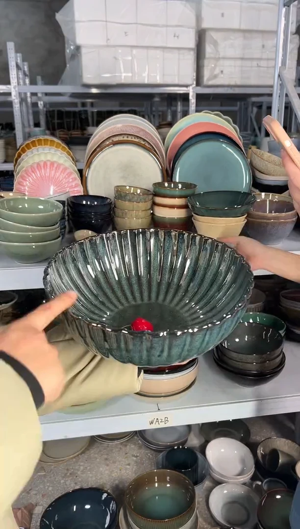 陶瓷外贸尾货瑕疵满20包邮X大汤盆