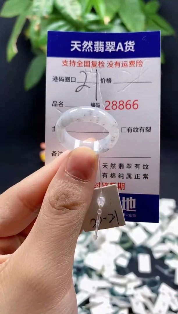 翡翠戒指未镶嵌天然翡翠戒圈8866