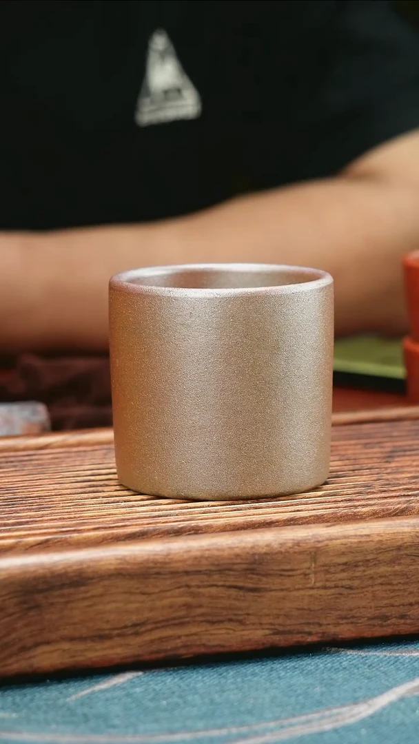 茶杯紫砂柴烧直筒光杯