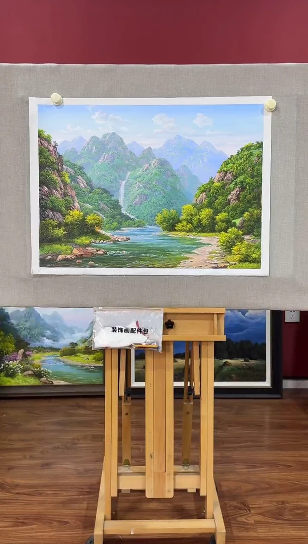 油画【原创·保真·带证书】朝鲜画家纯手绘油画--顺丰包邮--