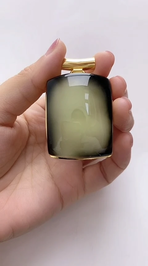 【闪购商品】琥珀裸石银S925镶嵌琥珀吊坠