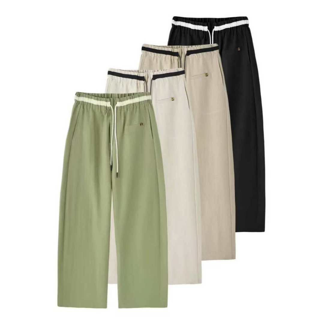 凉感透气~莱赛尔天丝亚麻弯刀裤！XF8899