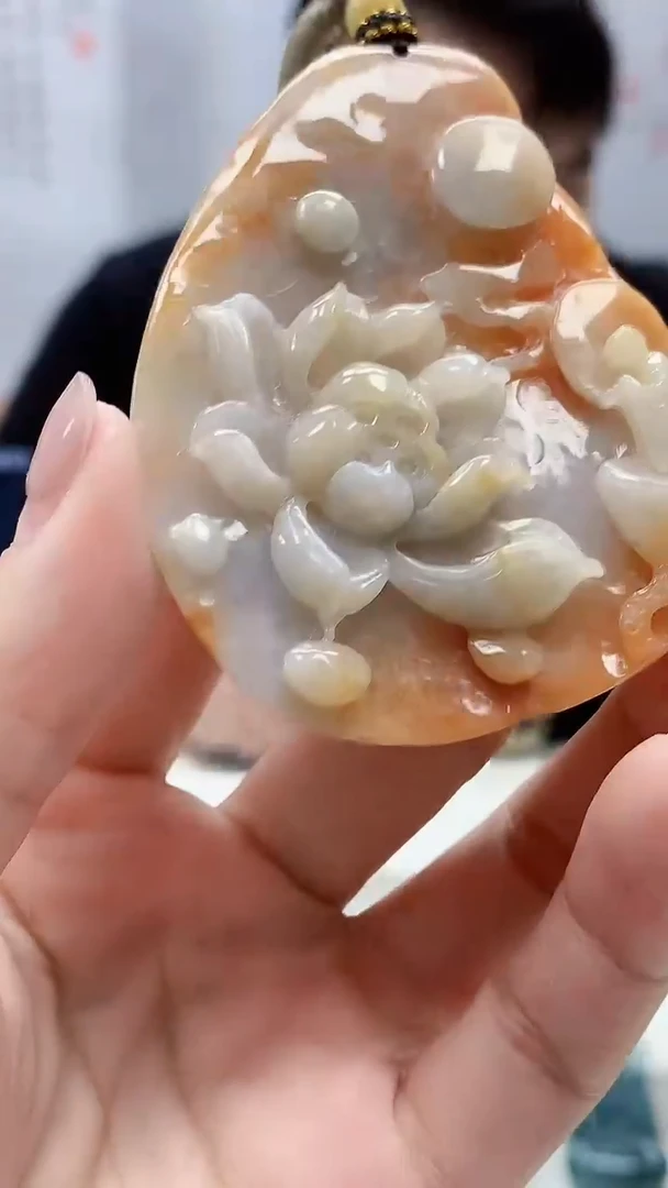 定制翡翠未镶嵌5060lr-毛货挂件150