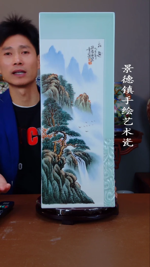 瓶陶景德镇手工手绘陶瓷摆件61