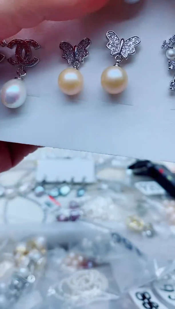 未镶嵌耳饰淡水珍珠耳环多样性发其一