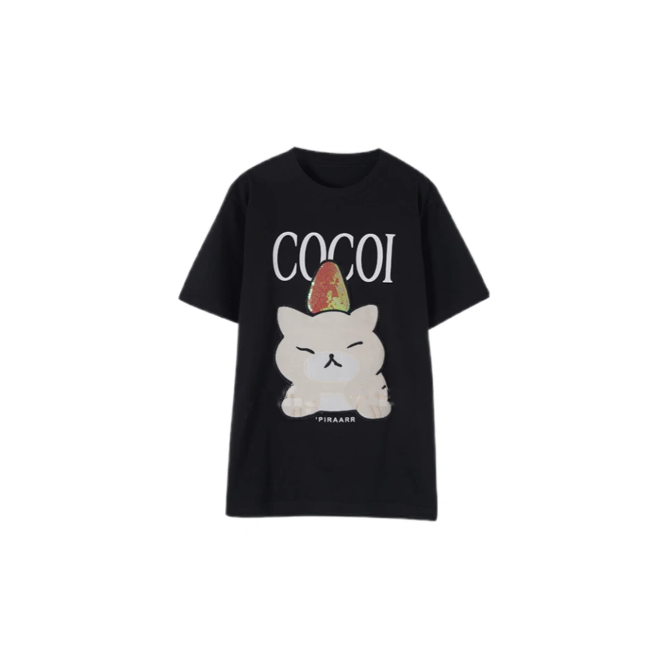 百搭情侣装夏季宽松圆领胡萝卜兔短袖T恤2773