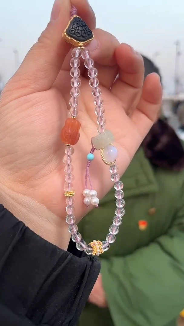 【闪购商品】水晶挂链未镶嵌天然多样性发一4mm