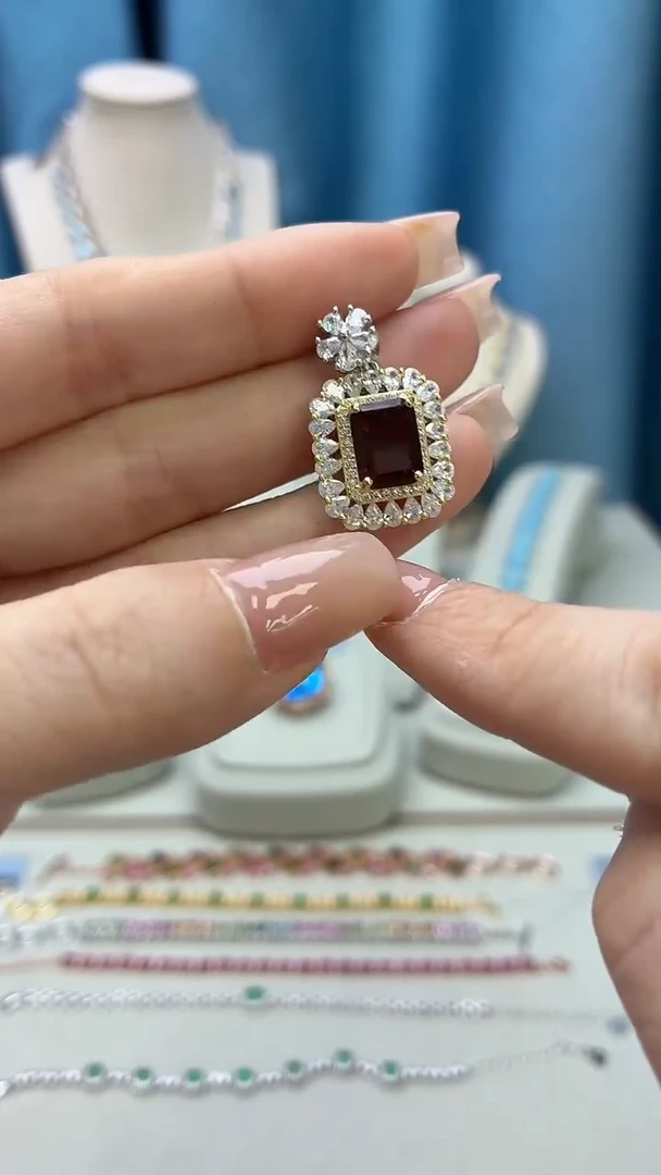 吊坠(不含链)银S925镶嵌石榴石219JH0104产品一个（多样性）