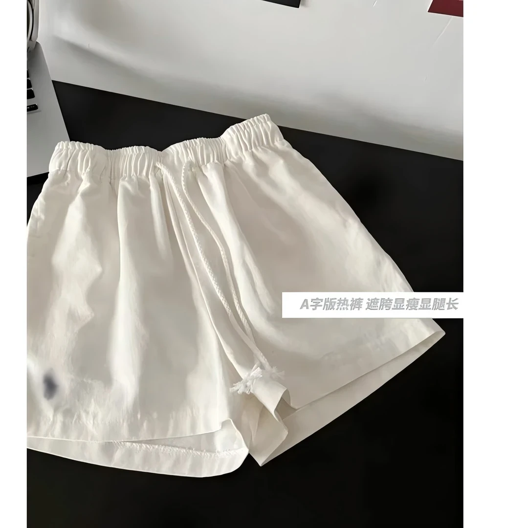 【纯棉-做过洗水-后期不缩水】宽松a字短裤女夏运动休闲阔腿裤
