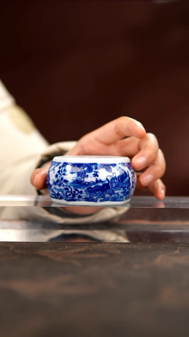 陶瓷朗谷窑 重工异形青花