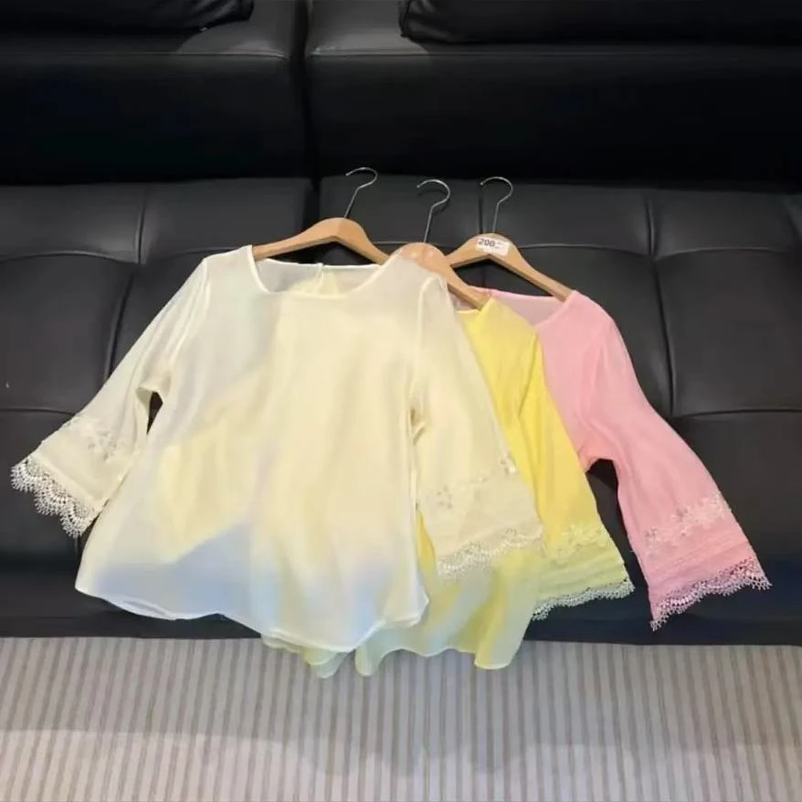 仙儿-新中式国风中袖打底原版轻奢洋气百搭七分袖T恤打底衫气质