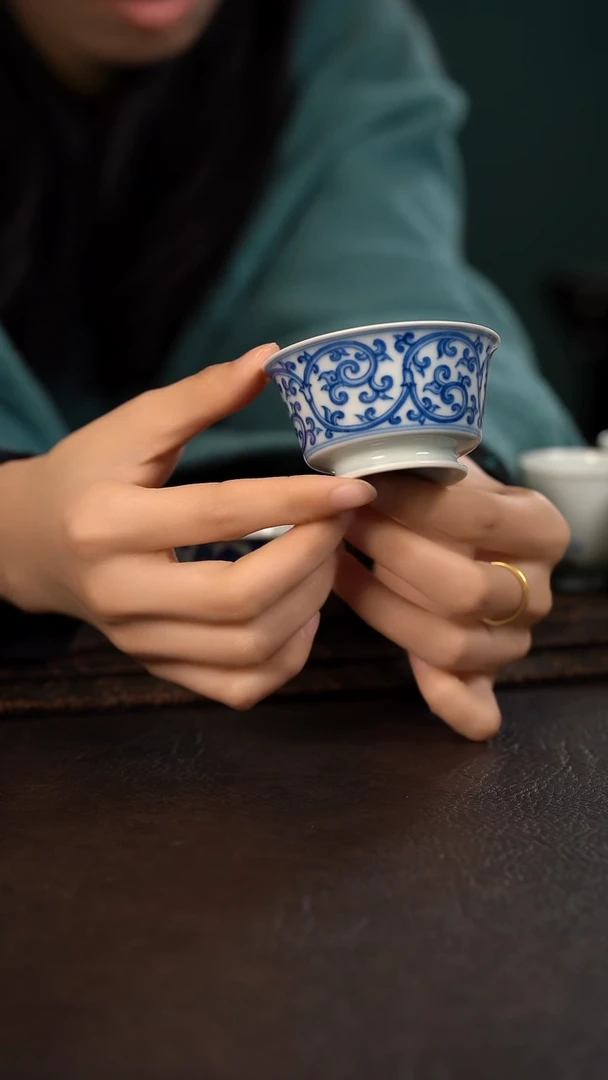 【闪购商品】杯聚澜堂仿明缠枝马蹄杯