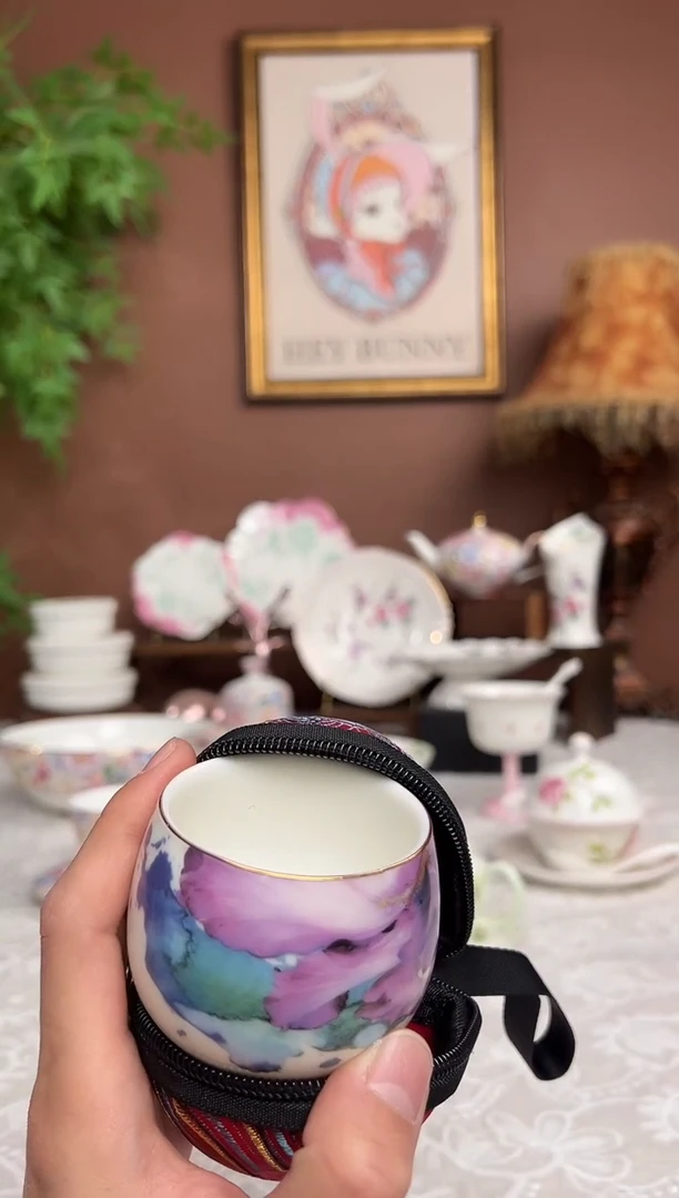 36%以上骨粉骨瓷柔情爱丽丝手握杯2个