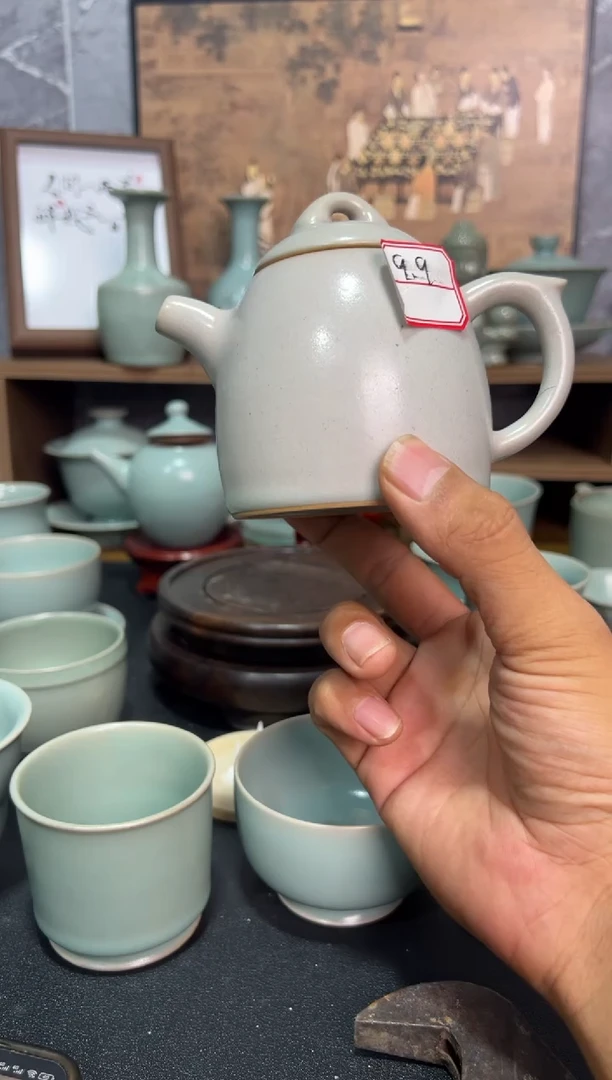 杯子汝州原产地  原矿釉汝瓷 微瑕