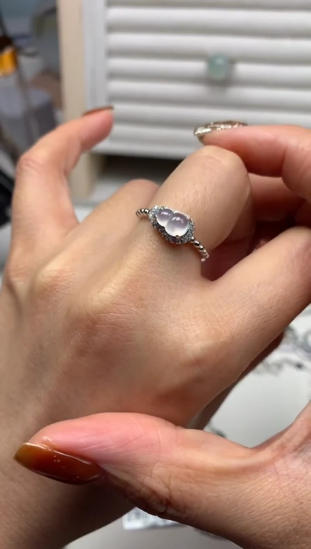 银S925镶嵌戒指翡翠2