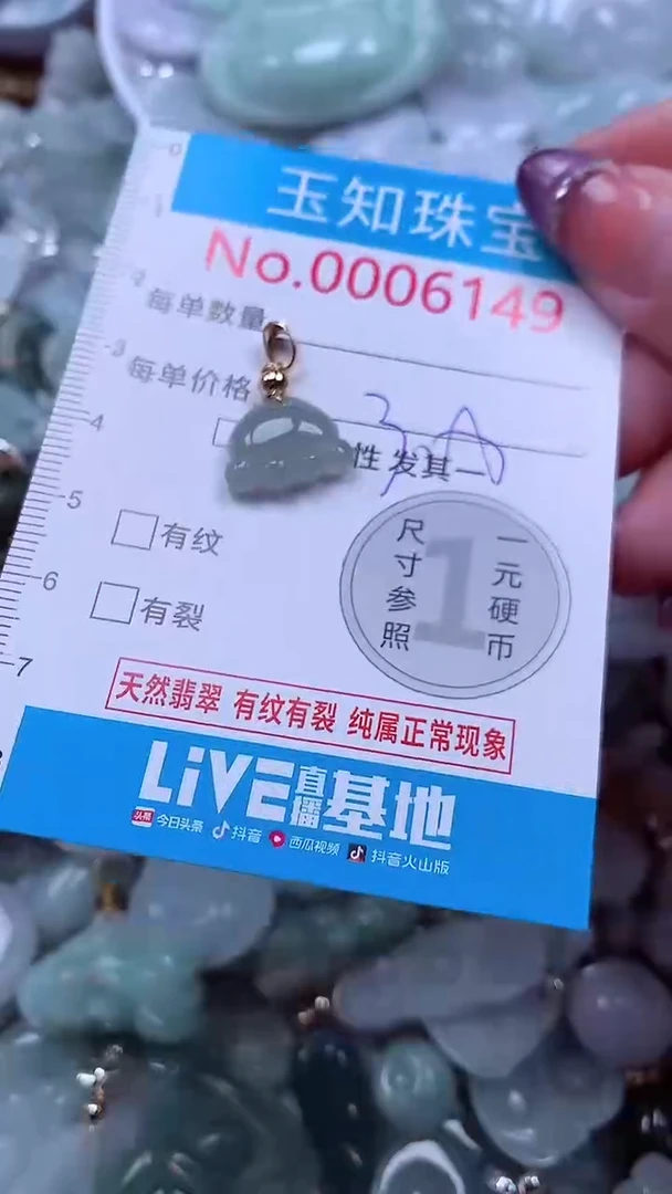翡翠未镶嵌吊坠(不含链)6149