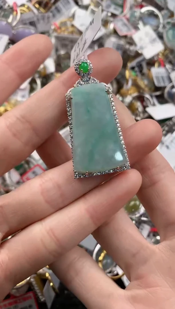 银S925镶嵌戒指翡翠111   2